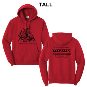 Maquoketa Wrestling Tall Fleece Hooded Sweatshirt-Red