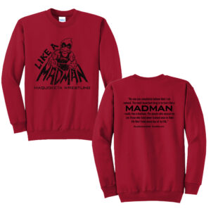 Maquoketa Wrestling Unisex Fleece Crewneck Sweatshirt-Red