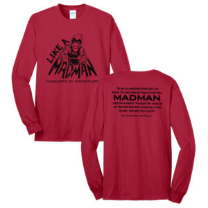 Maquoketa Wrestling Unisex Cotton Long Sleeve Tee-Red