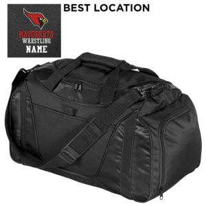Maquoketa Wrestling Port Authority Small Two-Tone Duffel-Black/Black
