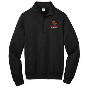 Maquoketa Wrestling Port Company Adult Core Fleece 1/4-Zip Pullover Sweatshirt -Black