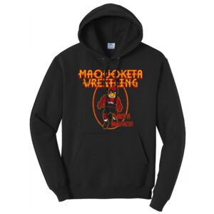 Maquoketa Wrestling Unisex Fleece Hooded Sweatshirt-Black