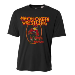Maquoketa Wrestling Adult Cooling Performance Tshirt -Black