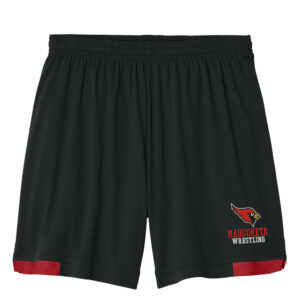 Maquoketa Wrestling Sport Tek Club 7 inch Short-Black/Red
