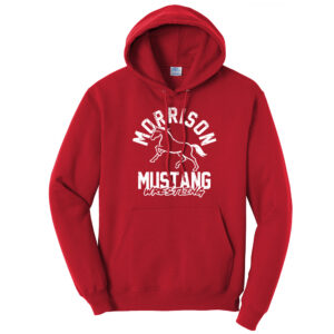 Morrison Wrestling Unisex Fleece Hooded Sweatshirt-Red