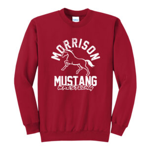 Morrison Wrestling Unisex Fleece Crewneck Sweatshirt-Red