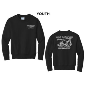 Thompson Dozing Excavating Youth Fleece Crewneck Sweatshirt-Black