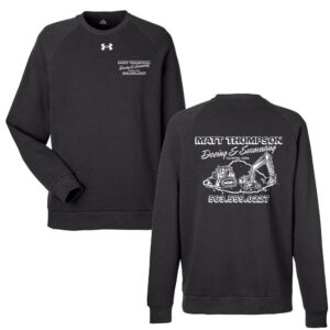 Thompson Dozing Excavating Under Armour UA Rival Fleece Crewneck Sweatshirt-Black