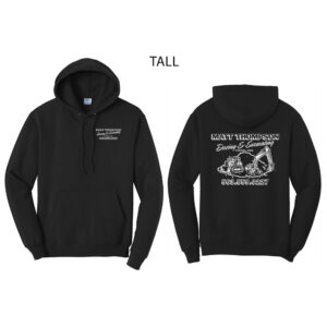 Thompson Dozing Excavating Tall Fleece Hooded Sweatshirt-Black