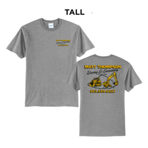 Thompson Dozing Excavating Tall Cotton Short Sleeve Tee-Athletic heather