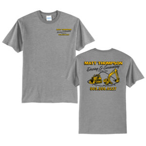 Thompson Dozing Excavating Unisex Short Sleeve Tee-Athletic Heather