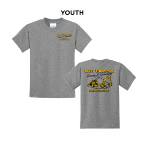 Thompson Dozing Excavating Youth Short Sleeve Tee-Athletic heather