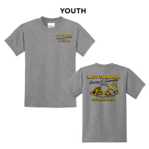 Thompson Dozing Excavating Youth Short Sleeve Tee-Athletic heather
