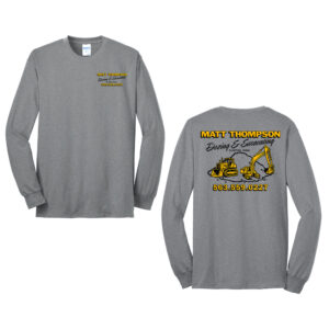 Thompson Dozing Excavating Unisex Cotton Long Sleeve Tee-Athletic heather
