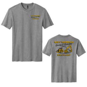 Thompson Dozing Excavating Unisex Premium Short Sleeve Tee-Grey Frost