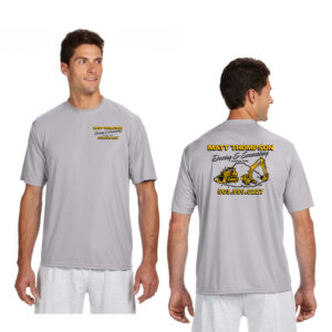 Thompson Dozing Excavating Adult Cooling Performance Tshirt-Silver