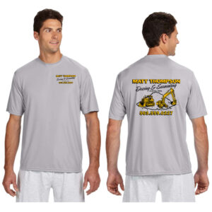 Thompson Dozing Excavating Adult Cooling Performance Tshirt-Silver