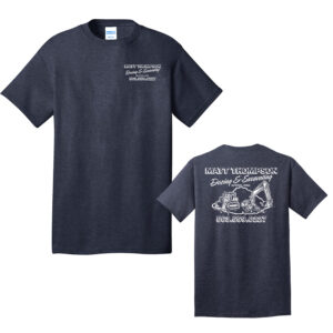 Thompson Dozing Excavating Unisex Short Sleeve Tee-Heather Navy