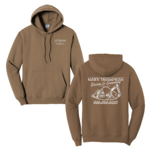 Thompson Dozing Excavating Unisex Classic Core weight Cozy Pullover Hooded Sweatshirt-Woodland Brown