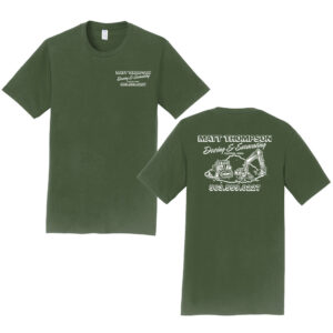 Thompson Dozing Excavating Unisex Fan Favorite Cotton Short Sleeve Tee-Olive