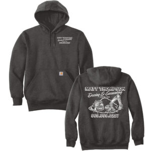 Thompson Dozing Excavating Carhartt Rain Defender Paxton Heavyweight Hooded Sweatshirt-Carbon Heather