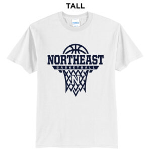 NE Boys Basketball Tall Short Sleeve Tee-White