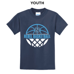 NE Boys Basketball Youth Short Sleeve Tee-Navy