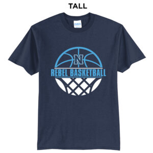 NE Boys Basketball Tall Cotton Short Sleeve Tee-Navy
