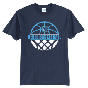 NE Boys Basketball Unisex Short Sleeve Tee-Navy