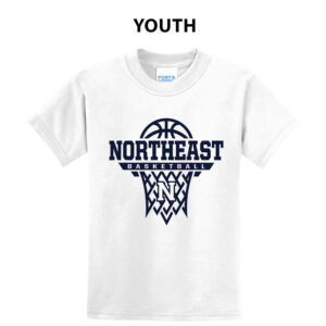 NE Boys Basketball Youth Short Sleeve Tee-White