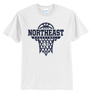 NE Boys Basketball Unisex Short Sleeve Tee-White
