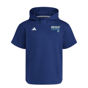 NE Boys Basketball Adidas Short Sleeve Hoodie-Navy