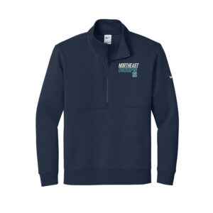 NE Boys Basketball Nike Club Fleece Sleeve Swoosh 1/2-Zip Men-Navy