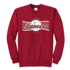 Lancers VB Club Unisex Core Fleece Crewneck Sweatshirt-Red