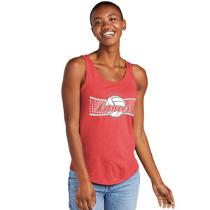Lancers VB Club District Women’s Relaxed Tri Blend Relxed Tank-Red Frost