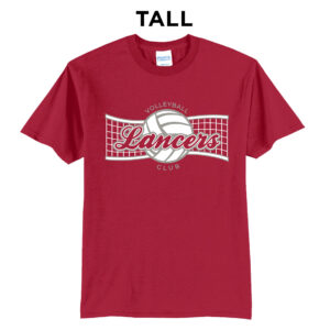 Lancers VB Club Tall Cotton Short Sleeve Tee-Red