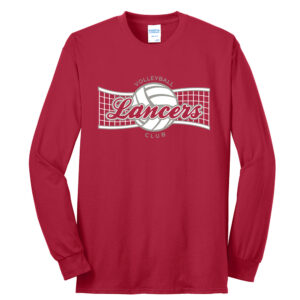 Lancers VB Club Unisex Cotton Long Sleeve Tee-Red