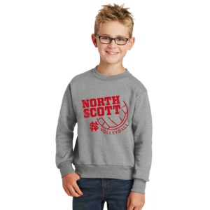 Lancers VB Club Youth Fleece Crewneck Sweatshirt-Athletic heather