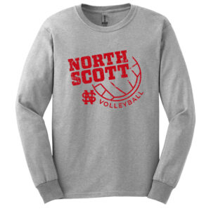 Lancers VB Club Unisex Cotton Long Sleeve Tee-Ash