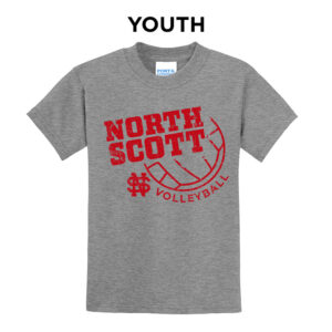 Lancers VB Club Youth Short Sleeve Tee-athletic Heather