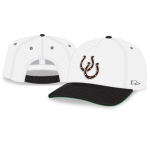 Owen Athletics Rah-Rah 5-Panel Chino Twill Snapack Cap-White/Black/Green Underbill