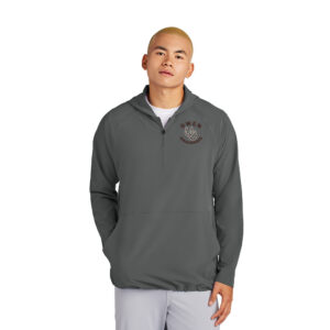 Owen Athletics Sport-Tek Adult Repeat 1/2-Zip Long Sleeve Hooded Jacket-Iron Grey