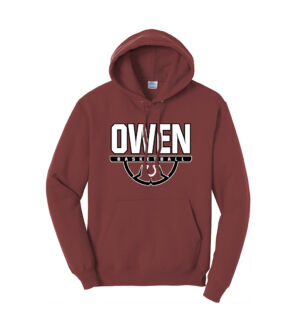 Owen Athletics Unisex Fleece Hooded Sweatshirt-Maroon