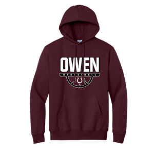 Owen Athletics Tall Fleece Hooded Sweatshirt-maroon