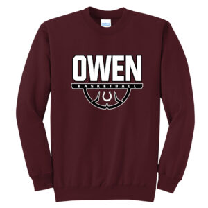 Owen Athletics Unisex Fleece Crewneck Sweatshirt-Maroon