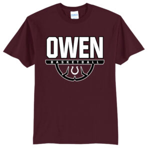 Owen Athletics Unisex Short Sleeve Tee-Maroon