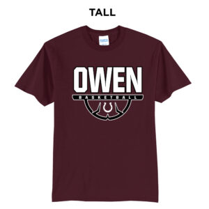 Owen Athletics Tall Cotton Short Sleeve Tee-maroon