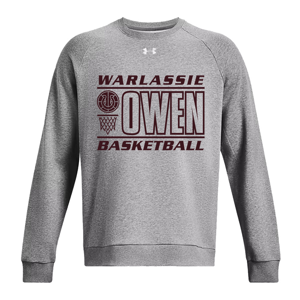Owen Athletics Adult Under Armour UA Rival Fleece Crewneck Sweatshirt-Castlerock