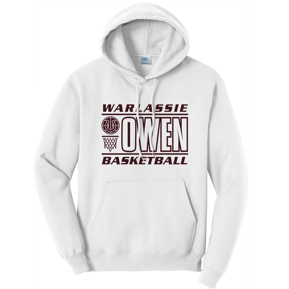 Owen Athletics Unisex Fleece Hooded Sweatshirt-White