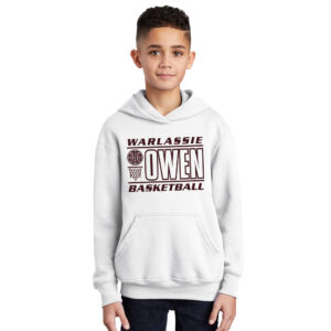 Owen Athletics Youth Fleece Hooded Sweatashirt-White